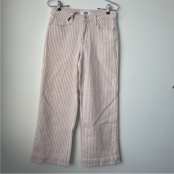 PAIGE pink stripped jeans so cute - Picture 1 of 2
